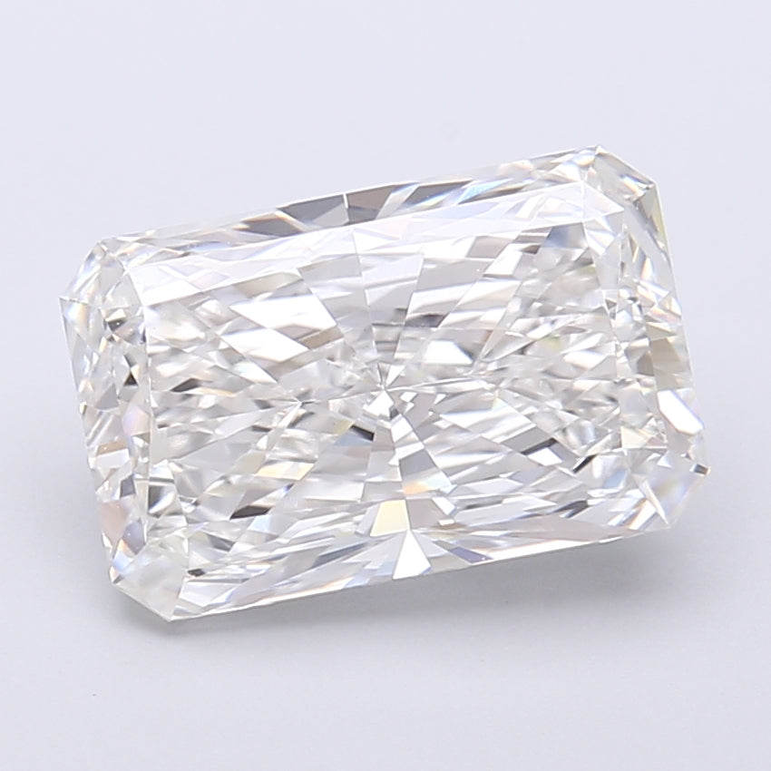 4.20 Carat Radiant Shaped, Very Good Cut, F Color, VVS2 Clarity, IGI Certified Lab Grown Diamond
