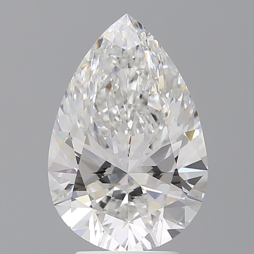 4.08 Carat Pear Shaped, Ideal Cut, E Color, VVS2 Clarity, IGI Certified Lab Grown Diamond