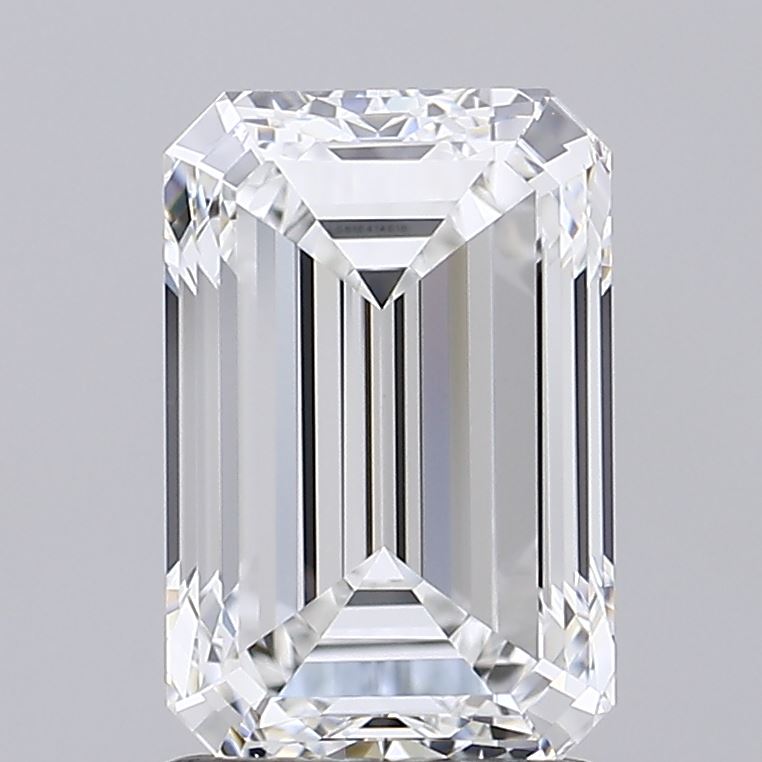 1.96 Carat Emerald Shaped, Ideal Cut, E Color, IF Clarity, IGI Certified Lab Grown Diamond