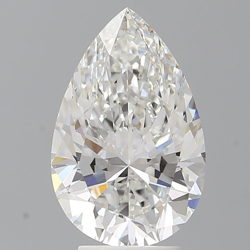 4.06 Carat Pear Shaped, Ideal Cut, F Color, VS1 Clarity, IGI Certified Lab Grown Diamond