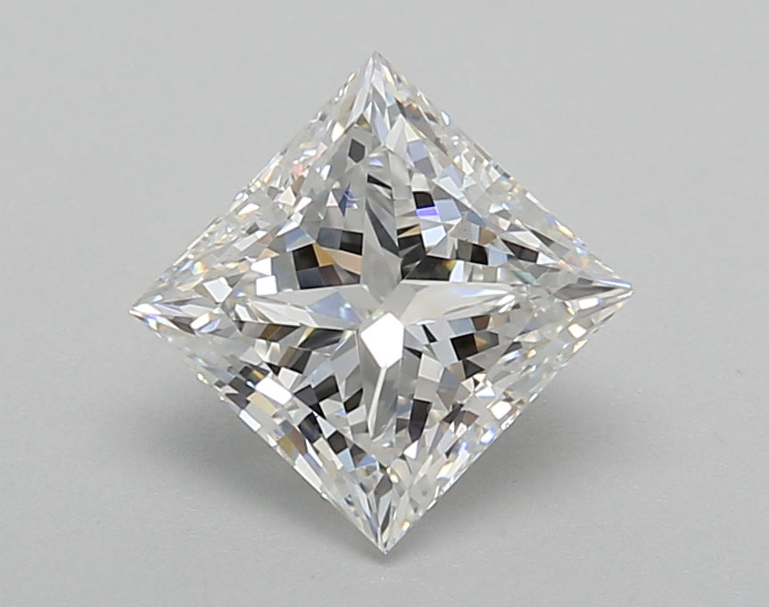 1.51 Carat Princess Shaped, Excellent Cut, E Color, VS1 Clarity, IGI Certified Lab Grown Diamond