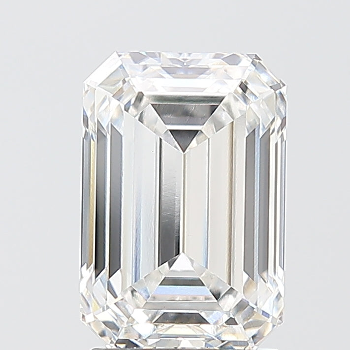 2.54 Carat Emerald Shaped, Ideal Cut, E Color, VS1 Clarity, IGI Certified Lab Grown Diamond