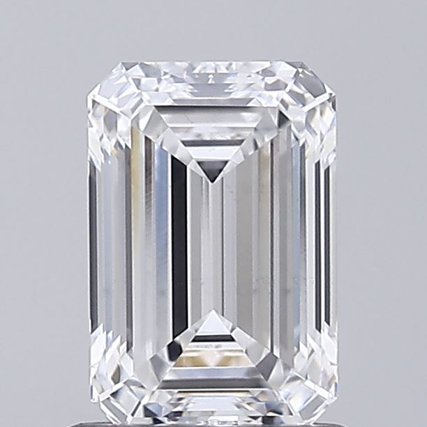 1.01 Carat Emerald Shaped, Ideal Cut, D Color, VS2 Clarity, IGI Certified Lab Grown Diamond