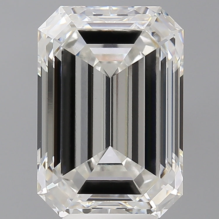 6.54 Carat Emerald Shaped, Ideal Cut, F Color, VVS2 Clarity, IGI Certified Lab Grown Diamond