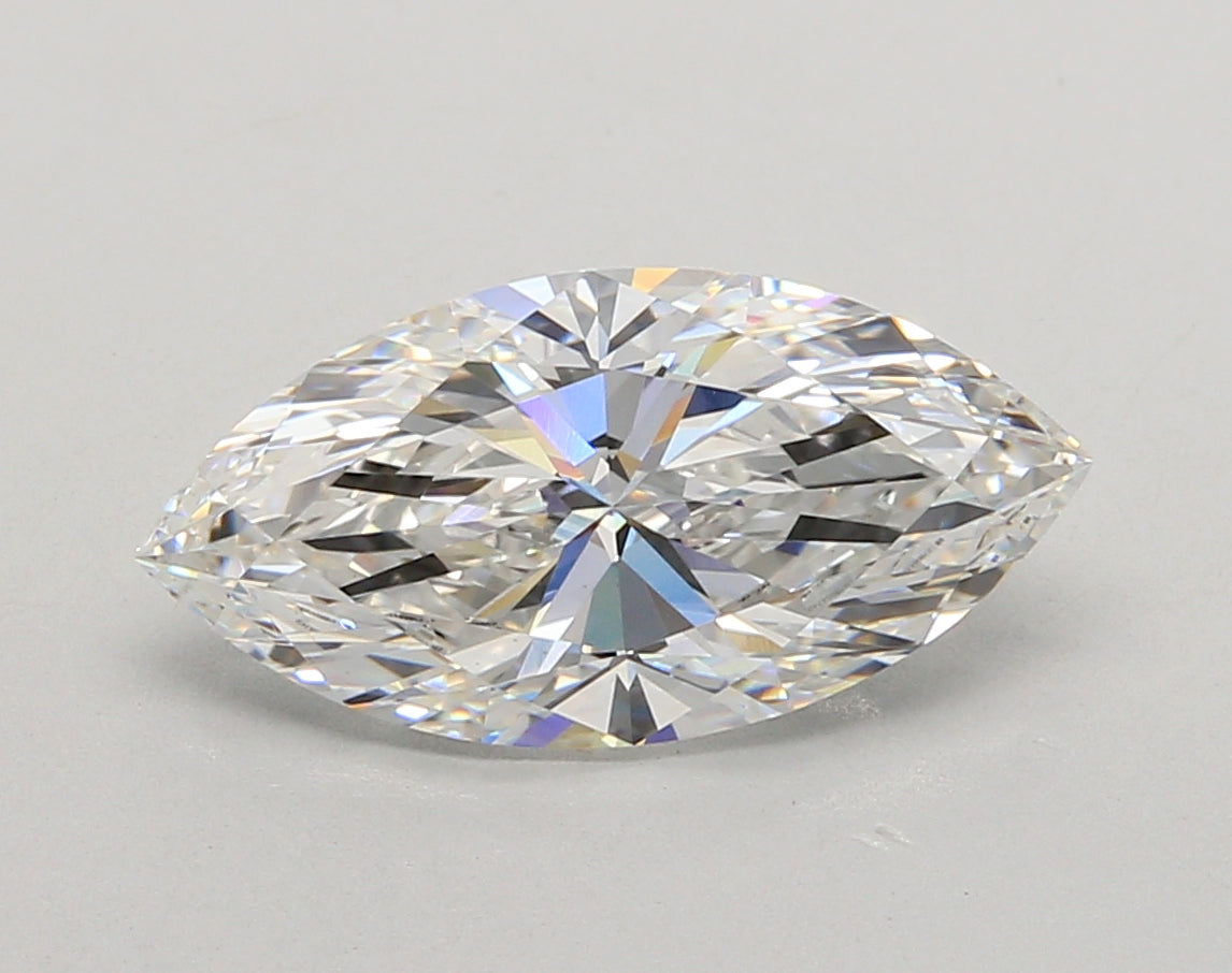 3.04 Carat Marquise Shaped, Ideal Cut, E Color, VVS2 Clarity, IGI Certified Lab Grown Diamond