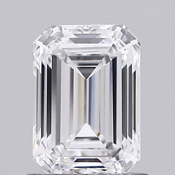 1.00 Carat Emerald Shaped, Ideal Cut, D Color, VVS1 Clarity, IGI Certified Lab Grown Diamond