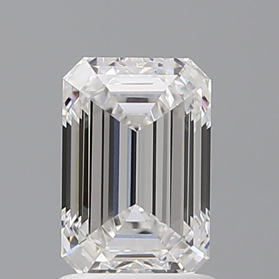 1.59 Carat Emerald Shaped, Ideal Cut, D Color, VVS2 Clarity, IGI Certified Lab Grown Diamond