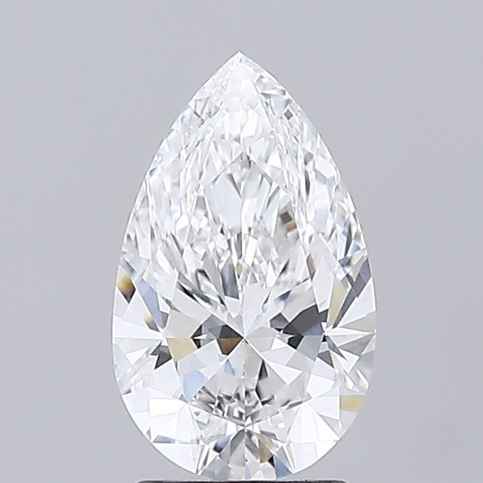 2.00 Carat Pear Shaped, Ideal Cut, D Color, VVS2 Clarity, IGI Certified Lab Grown Diamond