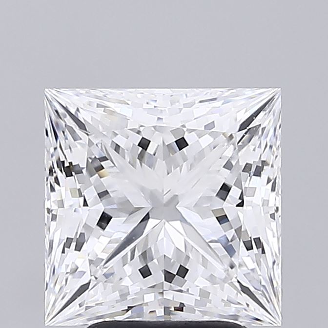 3.60 Carat Princess Shaped, Ideal Cut, D Color, VVS1 Clarity, IGI Certified Lab Grown Diamond