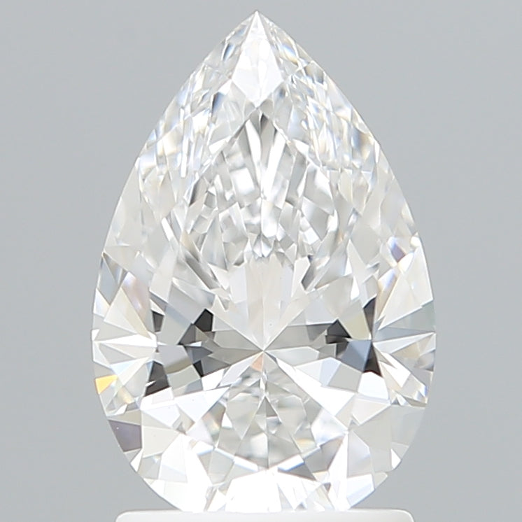 1.72 Carat Pear Shaped, Ideal Cut, D Color, VS1 Clarity, IGI Certified Lab Grown Diamond
