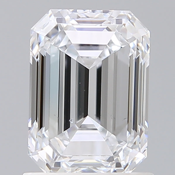 1.54 Carat Emerald Shaped, Ideal Cut, E Color, VS2 Clarity, IGI Certified Lab Grown Diamond