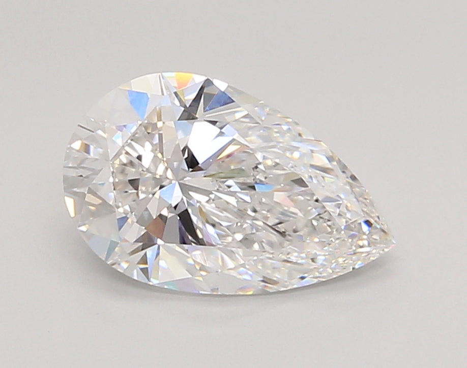 2.06 Carat Pear Shaped, Ideal Cut, E Color, VVS1 Clarity, IGI Certified Lab Grown Diamond