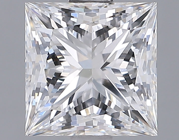 2.05 Carat Princess Shaped, Ideal Cut, E Color, IF Clarity, IGI Certified Lab Grown Diamond