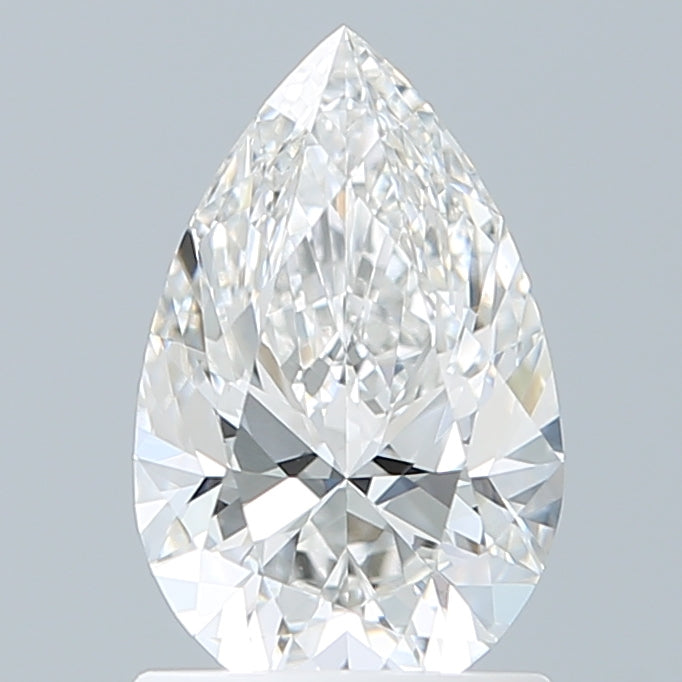 1.25 Carat Pear Shaped, Excellent Cut, E Color, VVS2 Clarity, IGI Certified Lab Grown Diamond