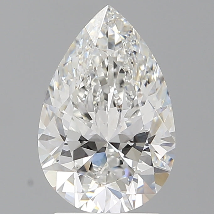 2.52 Carat Pear Shaped, Ideal Cut, E Color, VS1 Clarity, IGI Certified Lab Grown Diamond
