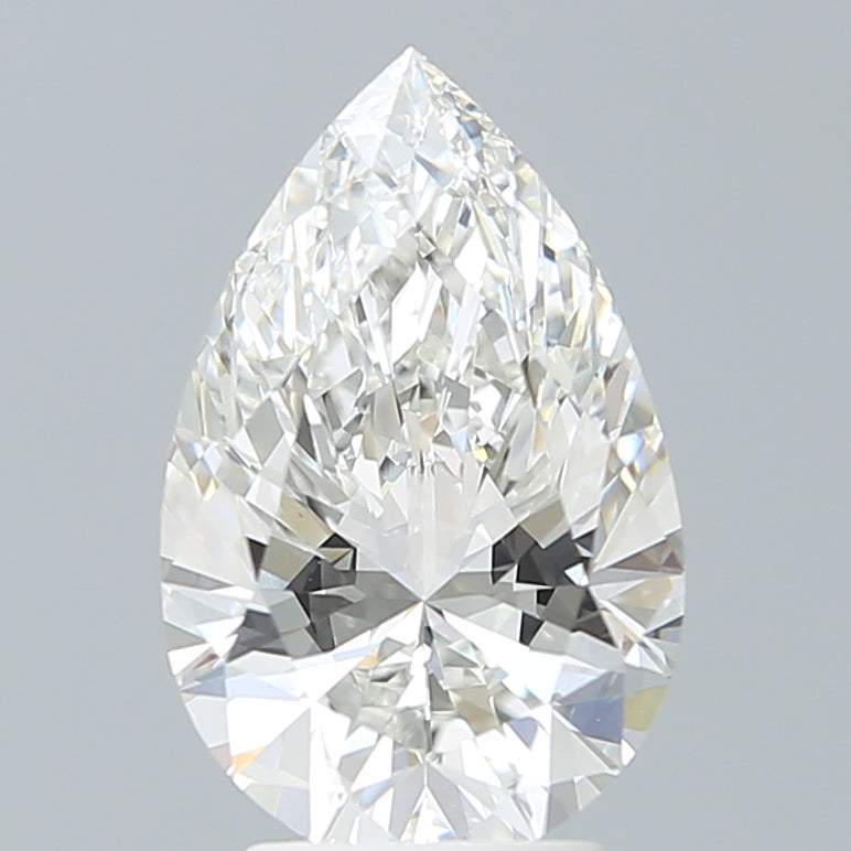 3.36 Carat Pear Shaped, Ideal Cut, F Color, VVS1 Clarity, IGI Certified Lab Grown Diamond