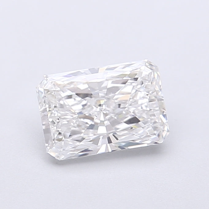 0.93 Carat Radiant Shaped, Very Good Cut, D Color, VVS2 Clarity, IGI Certified Lab Grown Diamond