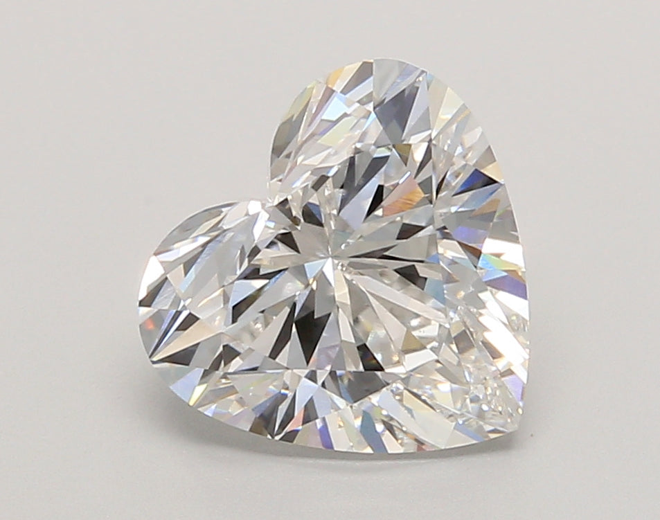 3.06 Carat Heart Shaped, Ideal Cut, F Color, VS1 Clarity, IGI Certified Lab Grown Diamond