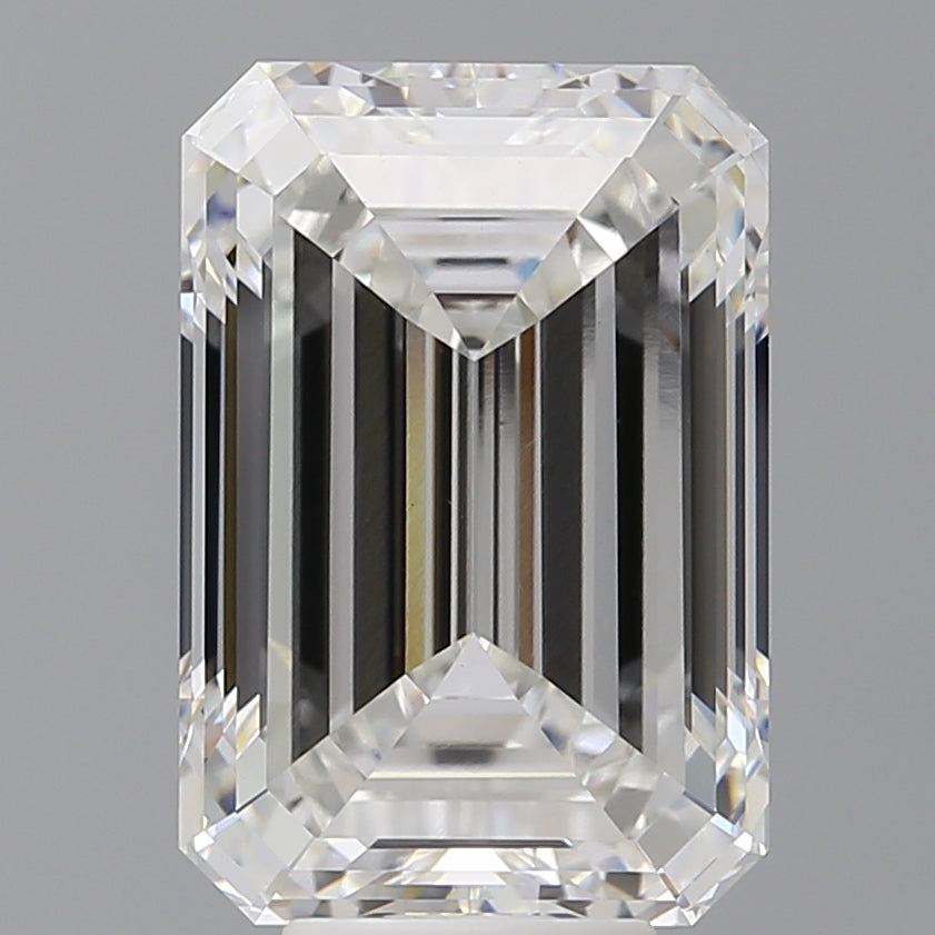 8.06 Carat Emerald Shaped, Excellent Cut, F Color, VVS2 Clarity, IGI Certified Lab Grown Diamond