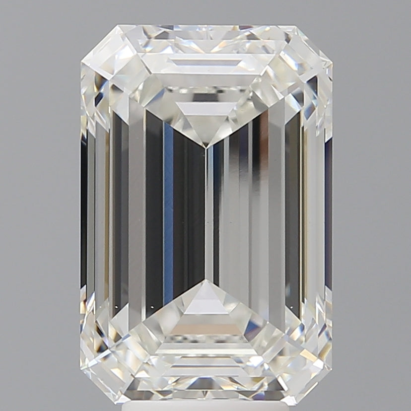 7.52 Carat Emerald Shaped, Ideal Cut, F Color, VS1 Clarity, IGI Certified Lab Grown Diamond