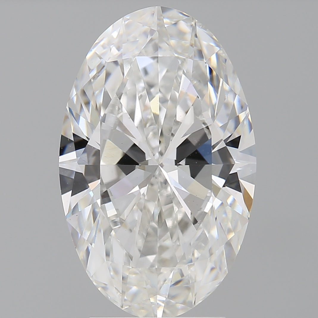 4.00 Carat Oval Shaped, Ideal Cut, F Color, VVS2 Clarity, IGI Certified Lab Grown Diamond