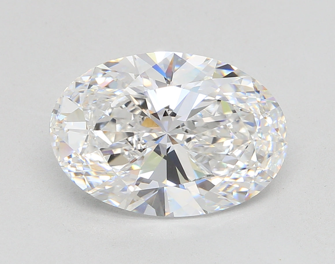 5.07 Carat Oval Shaped, Ideal Cut, E Color, VVS2 Clarity, IGI Certified Lab Grown Diamond