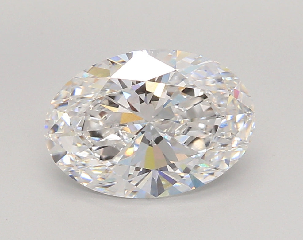 2.53 Carat Oval Shaped, Ideal Cut, D Color, VVS1 Clarity, IGI Certified Lab Grown Diamond