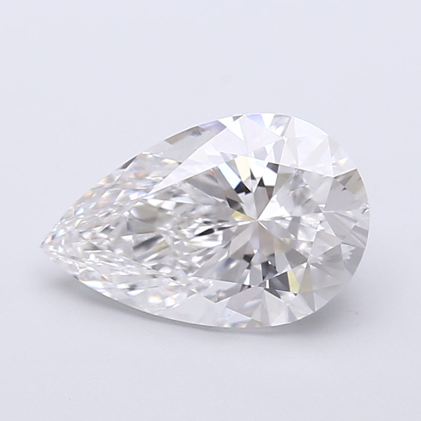2.61 Carat Pear Shaped, Very Good Cut, E Color, VS1 Clarity, IGI Certified Lab Grown Diamond