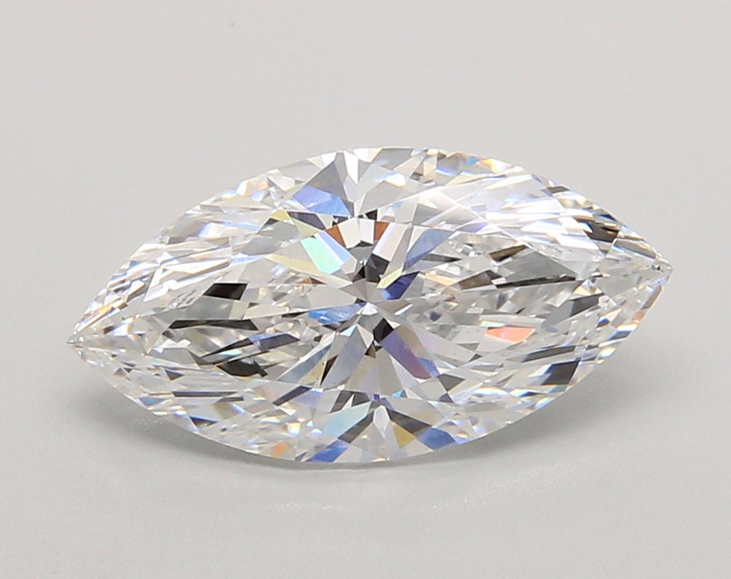 3.03 Carat Marquise Shaped, Ideal Cut, D Color, VS1 Clarity, IGI Certified Lab Grown Diamond