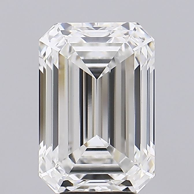 6.10 Carat Emerald Shaped, Ideal Cut, E Color, VVS2 Clarity, IGI Certified Lab Grown Diamond