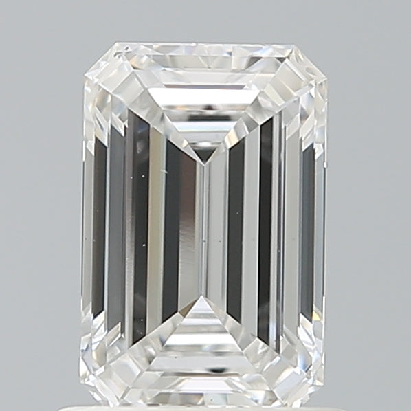 1.10 Carat Emerald Shaped, Ideal Cut, F Color, VS1 Clarity, IGI Certified Lab Grown Diamond