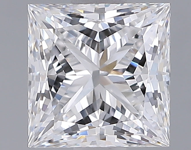 1.55 Carat Princess Shaped, Ideal Cut, D Color, VVS2 Clarity, IGI Certified Lab Grown Diamond
