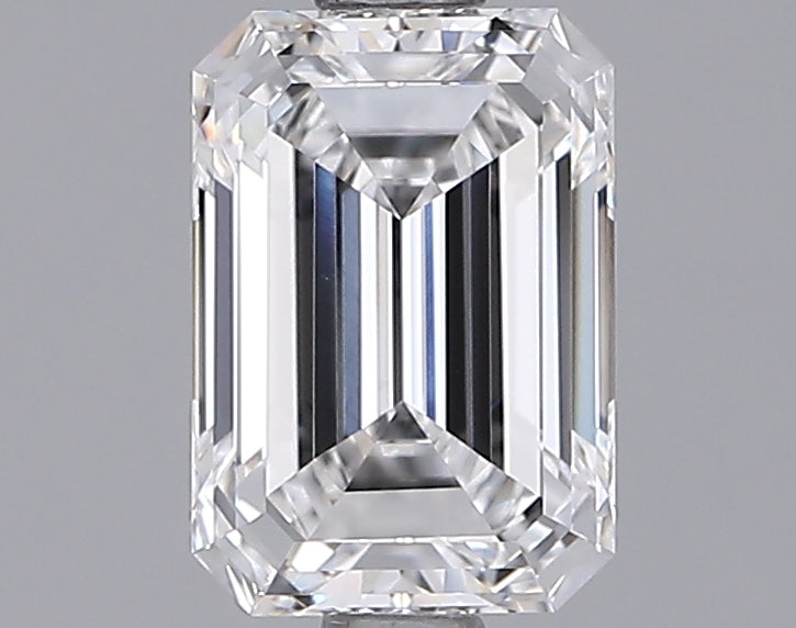 1.57 Carat Emerald Shaped, Ideal Cut, D Color, VVS1 Clarity, IGI Certified Lab Grown Diamond