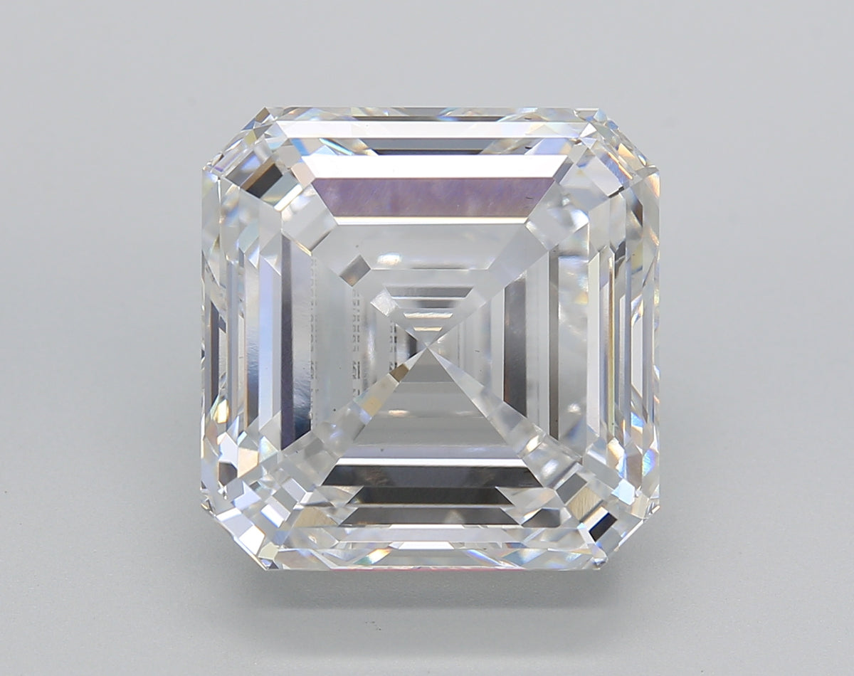 11.52 Carat Asscher Shaped, Excellent Cut, E Color, VS1 Clarity, IGI Certified Lab Grown Diamond