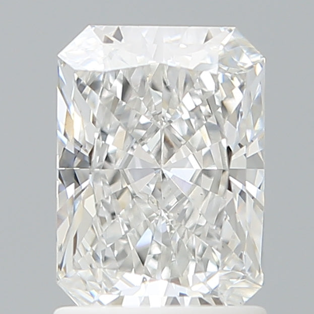 1.50 Carat Radiant Shaped, Ideal Cut, E Color, VVS2 Clarity, IGI Certified Lab Grown Diamond
