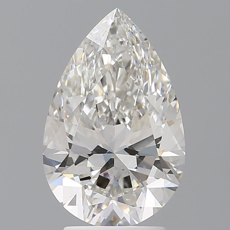 3.08 Carat Pear Shaped, Ideal Cut, F Color, VVS2 Clarity, IGI Certified Lab Grown Diamond
