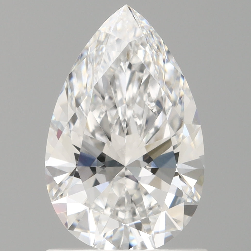 1.09 Carat Pear Shaped, Ideal Cut, D Color, VVS2 Clarity, IGI Certified Lab Grown Diamond