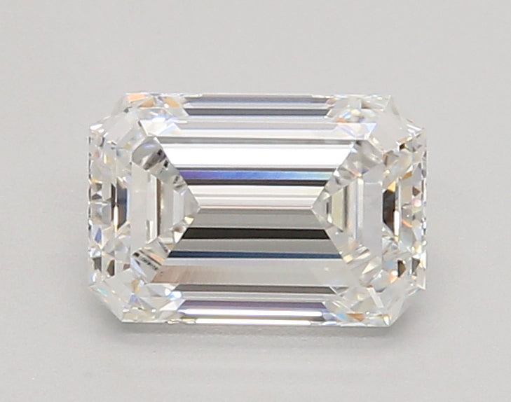 1.28 Carat Emerald Shaped, Ideal Cut, F Color, VVS2 Clarity, IGI Certified Lab Grown Diamond
