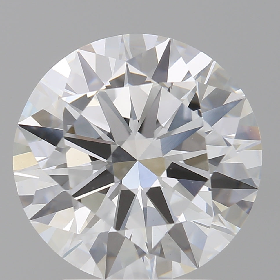 3.04 Carat Round Shaped, Excellent Cut, E Color, VVS2 Clarity, IGI Certified Lab Grown Diamond