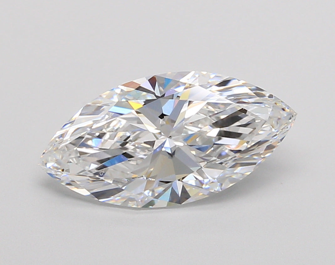 2.51 Carat Marquise Shaped, Ideal Cut, D Color, VVS1 Clarity, IGI Certified Lab Grown Diamond