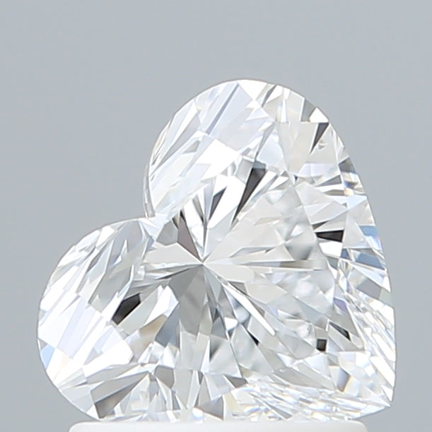 1.29 Carat Heart Shaped, Ideal Cut, D Color, VVS2 Clarity, IGI Certified Lab Grown Diamond