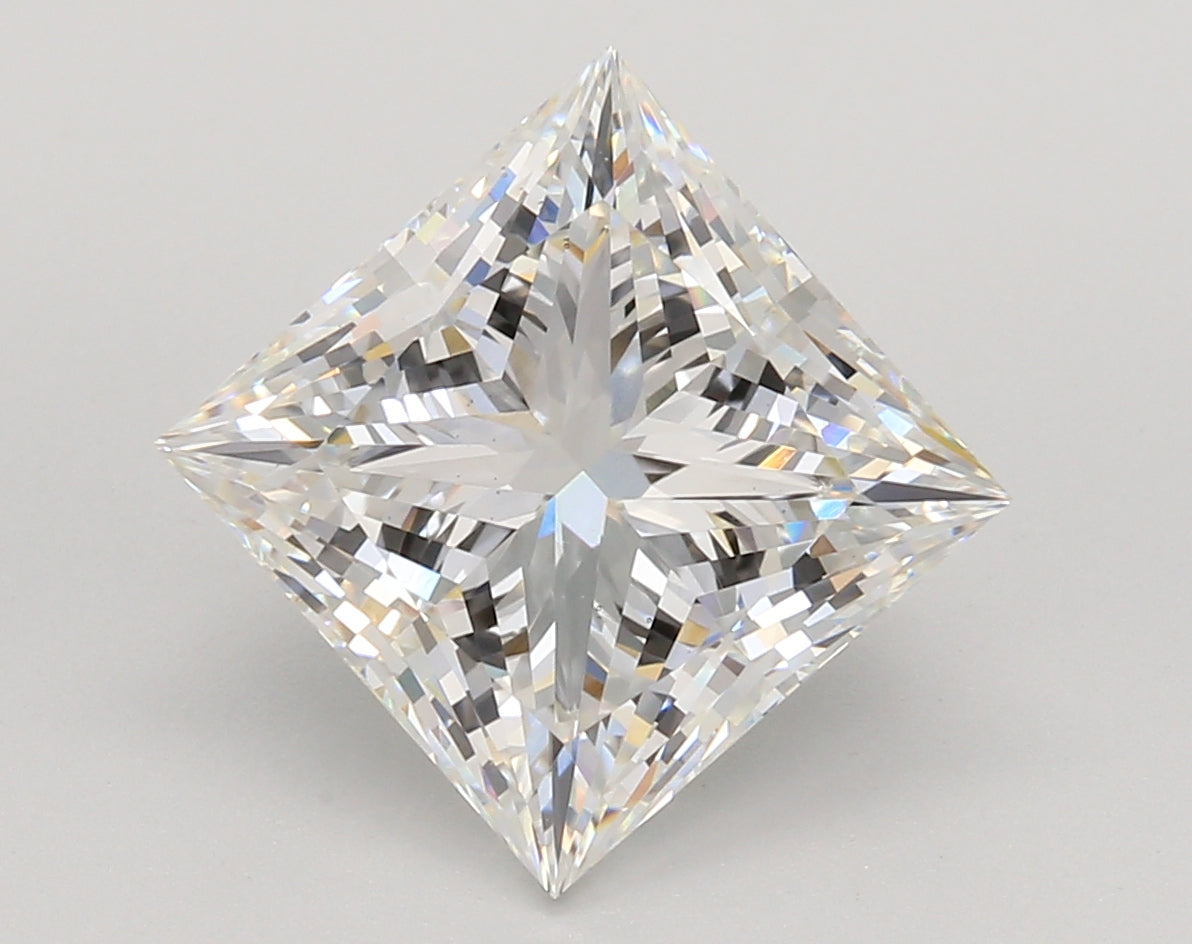 5.07 Carat Princess Shaped, Ideal Cut, E Color, VS1 Clarity, IGI Certified Lab Grown Diamond