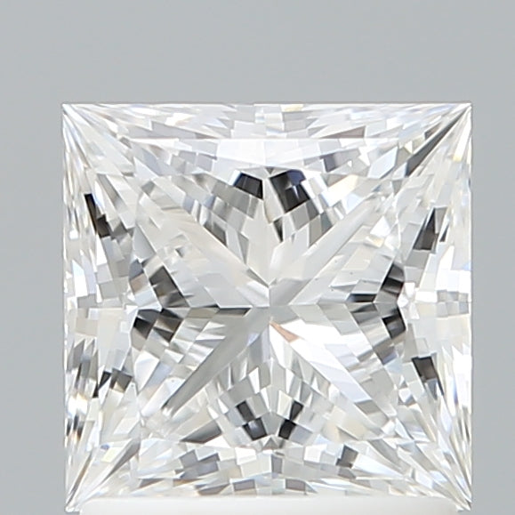 1.59 Carat Princess Shaped, Ideal Cut, D Color, VVS2 Clarity, IGI Certified Lab Grown Diamond