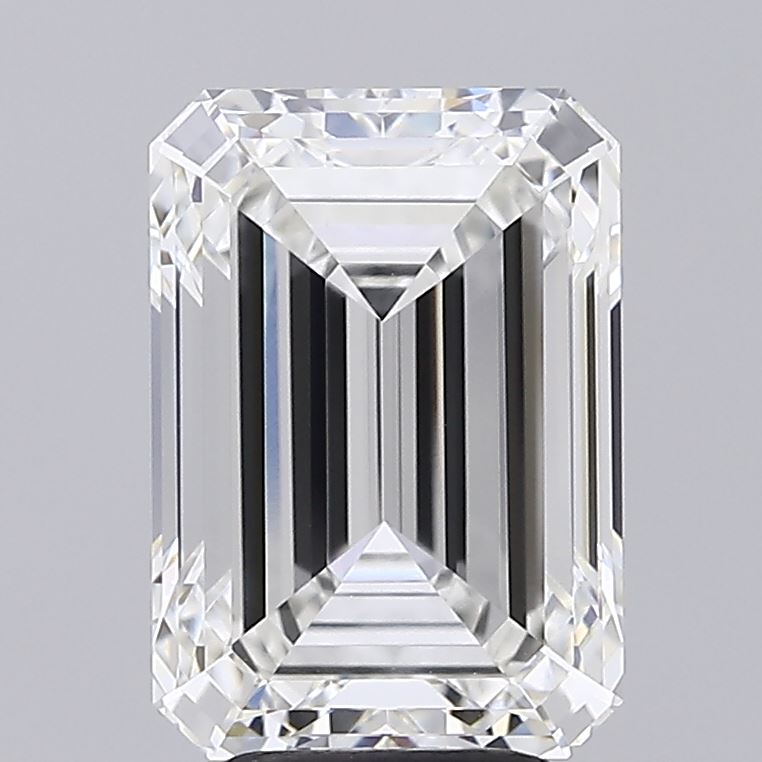 4.95 Carat Emerald Shaped, Ideal Cut, F Color, VVS1 Clarity, IGI Certified Lab Grown Diamond