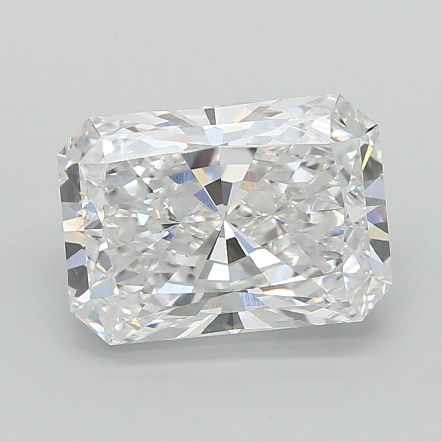 3.09 Carat Radiant Shaped, Ideal Cut, E Color, VVS2 Clarity, IGI Certified Lab Grown Diamond