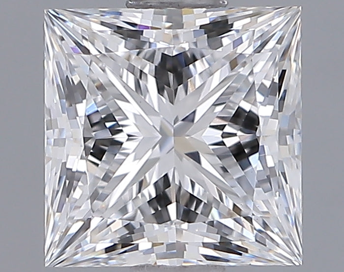 1.34 Carat Princess Shaped, Ideal Cut, D Color, VVS2 Clarity, IGI Certified Lab Grown Diamond