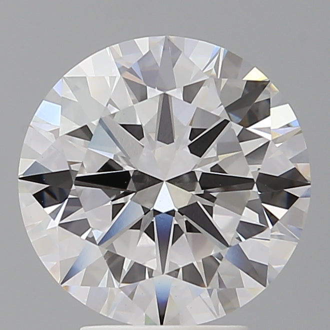 4.08 Carat Round Shaped, Excellent Cut, F Color, VVS2 Clarity, IGI Certified Lab Grown Diamond