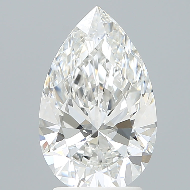 2.59 Carat Pear Shaped, Ideal Cut, E Color, VVS2 Clarity, IGI Certified Lab Grown Diamond