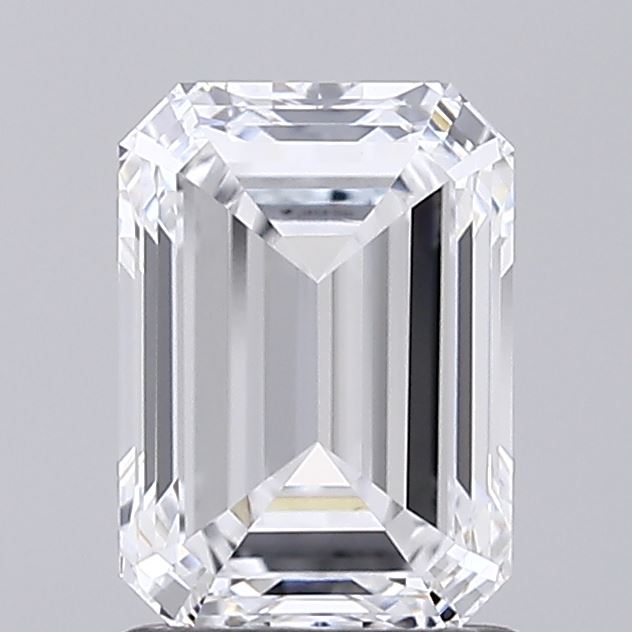 1.50 Carat Emerald Shaped, Excellent Cut, D Color, VVS2 Clarity, IGI Certified Lab Grown Diamond