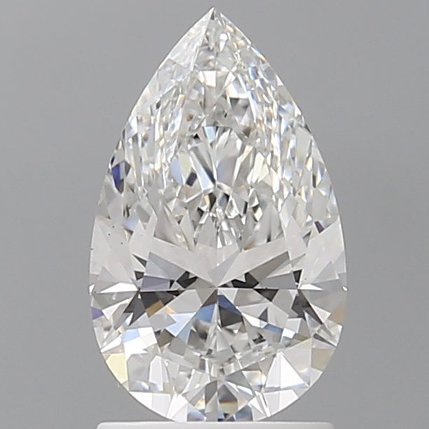 1.60 Carat Pear Shaped, Ideal Cut, E Color, VS1 Clarity, IGI Certified Lab Grown Diamond
